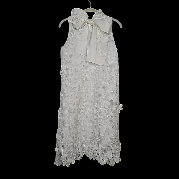 Tuckernuck Blanc Guipure Lace Blythe Dress White Dimensional Floral Bridal SM - Picture 7 of 16